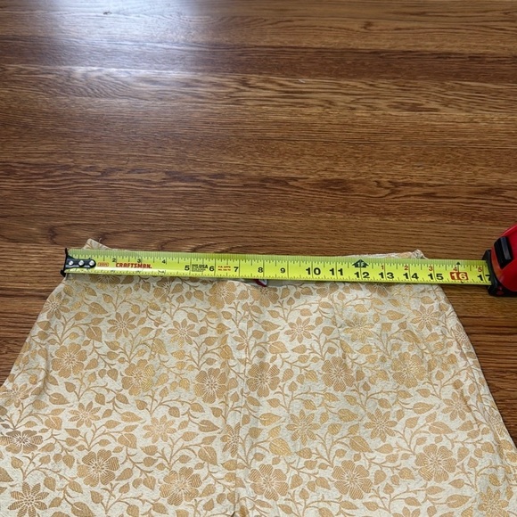 NWT Frances Valentine Gold Floral Jacquard Petrie Pant Size 4 - Picture 9 of 14